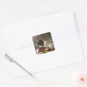 Gered door Edwin Henry Landseer Vierkante Sticker (Envelop)
