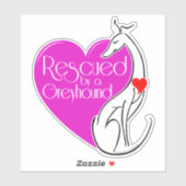 Gered door een Greyhound Dog Sticker (Vel)