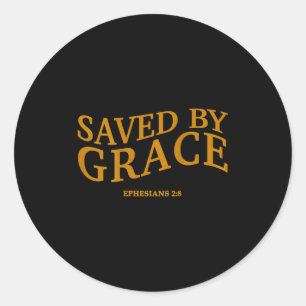 Gered Door Genade Door Het Geloof Christelijke Jez Ronde Sticker