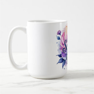 Gered door genade – Elegant christelijke bloemdesi Koffiemok