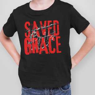 Gered Door Genade - God Jezus Christus Geloof Jong T-shirt
