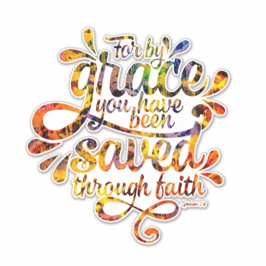 Gered door genade sticker (Voorkant)