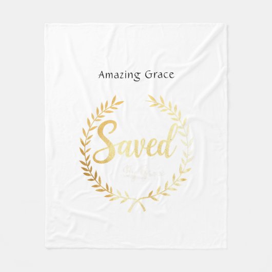 Gered door Grace Blanket Gift voor trouwe vader Fleece Deken (Voorkant)