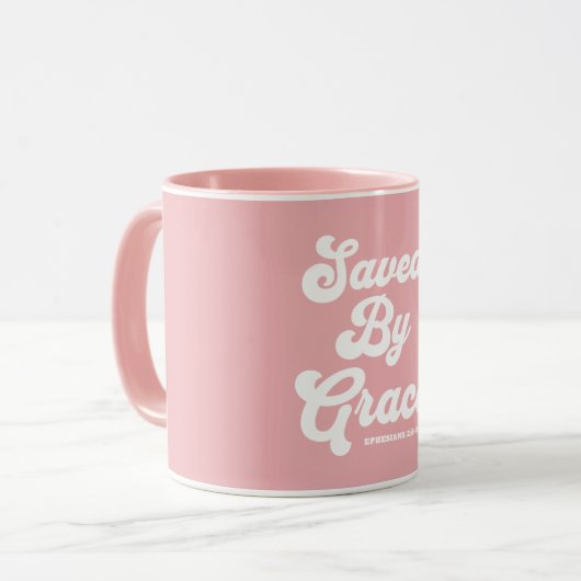 Gered door Grace Efeziërs 2:8-9 Mok (Voorkant links)