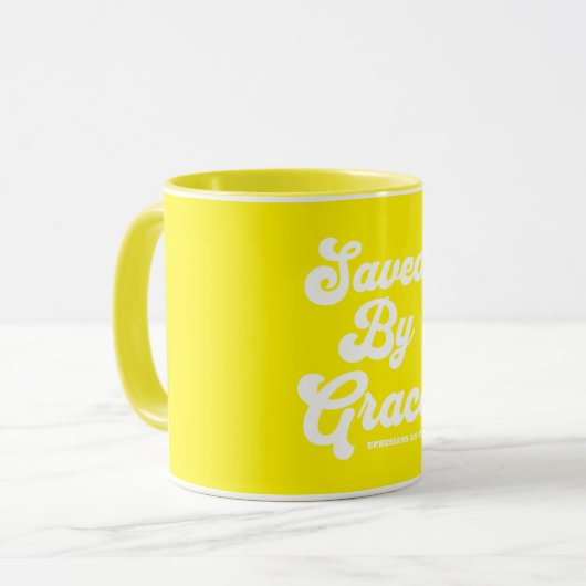 Gered door Grace Efeziërs 2:8-9 Mok (Voorkant links)