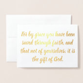 Gered door Grace Efeziërs Vrolijk Kerstfeest Folie Folie Kaarten (Voorkant met envelop)