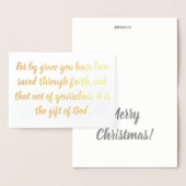 Gered door Grace Efeziërs Vrolijk Kerstfeest Folie Kaarten (Display)