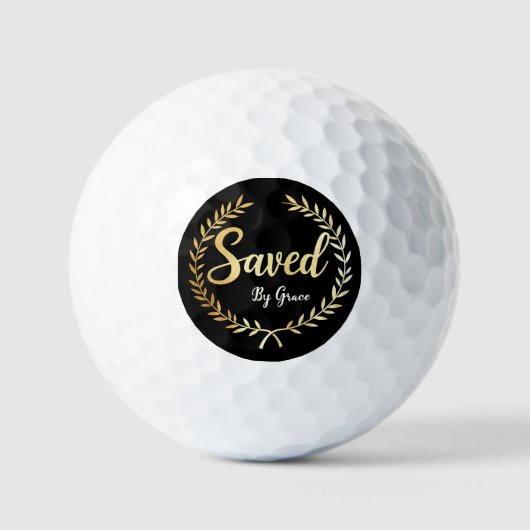 Gered door Grace Golf Balls - Cadeau voor trouwe v Golfballen (Voorkant)