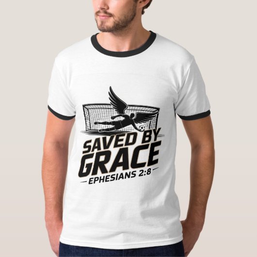 Gered door Grace Voetbal T-shirt (Voorkant)