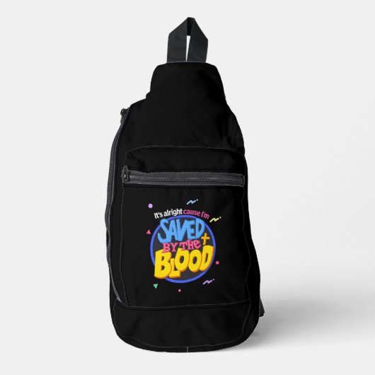 Gered door het Bloed - Christelijk Sling Bag (Voorkant)