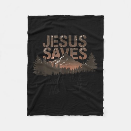 Gered door Jezus  Fleece Deken (Voorkant)