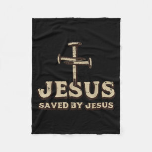 Gered Door Jezus Kruis Christelijk Religieus God J Fleece Deken