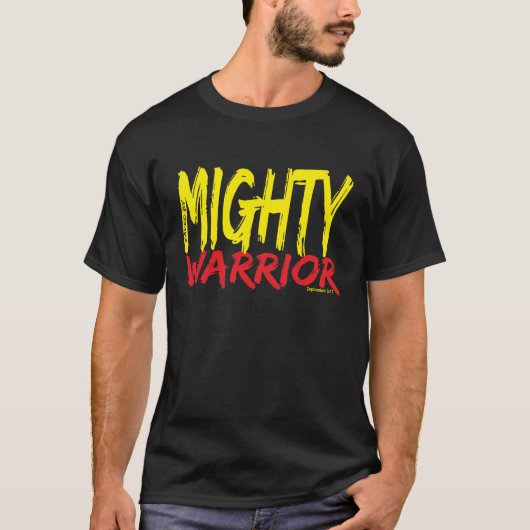 Gered door Mighty Warrior T-shirt (Voorkant)