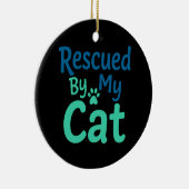 Gered door mijn kat keramisch ornament (Rechts)