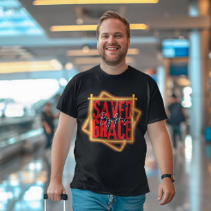 Gered door Zijn Genade - Gospe Gratitude Bijbel T-shirt