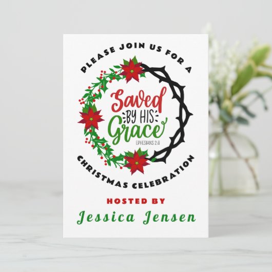 Gered door Zijn Genade Kaart (Staand voorkant)