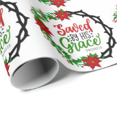 Gered door Zijn Genade Kerstkrans Cadeaupapier (Rol Hoek)