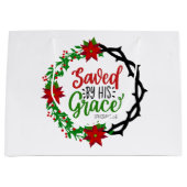 Gered door Zijn Genade Kerstkrans Groot Cadeauzakje (Voorkant)