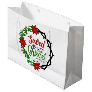 Gered door Zijn Genade Kerstkrans Groot Cadeauzakje