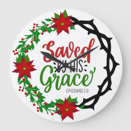 Gered door Zijn Genade Kerstkrans Grote Klok