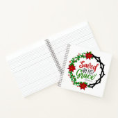 Gered door Zijn Genade Kerstkrans Notitieboek (Binnen)