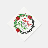 Gered door Zijn Genade Kerstkrans Servet (Hoek)