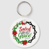Gered door Zijn Genade Sleutelhanger (Voorkant)