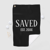 Gered Est Opgericht White Caps Christen Golfhanddoek (Insitu)