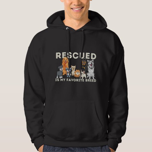 Gered is mijn favoriete ras - Dierenredding Hoodie (Voorkant)