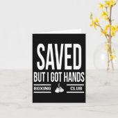 Gered maar ik heb handen boksclub kaart (Gele Bloem)