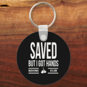 Gered maar ik heb handen boksclub sleutelhanger (Voorkant)