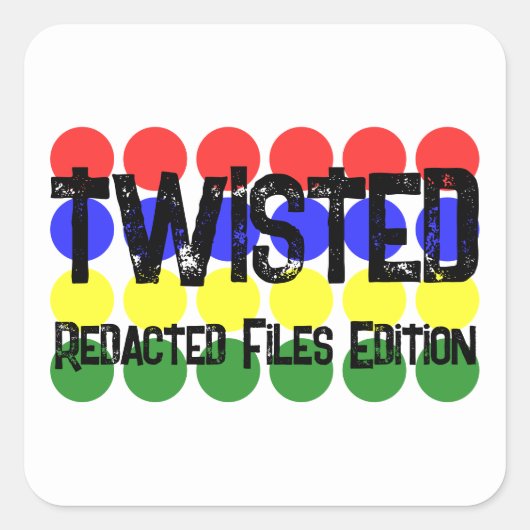 Geredaakteerde Bestanden Editie Verdraaide Overhei Vierkante Sticker (Voorkant)