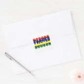 Geredaakteerde Bestanden Editie Verdraaide Overhei Vierkante Sticker (Envelop)