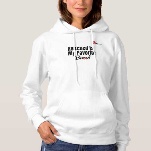 Geredd is Mijn Favoriete Ras – Dierenredding Hoodie (Voorkant)