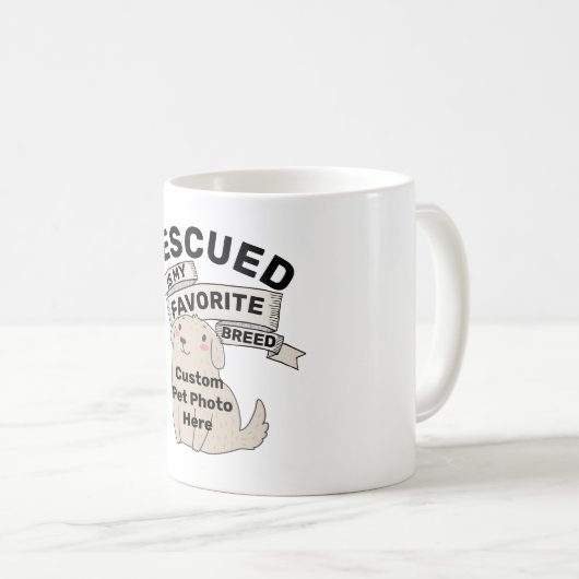 Geredde Hondenkoffie Mok - Custom Funny Pet Foto (Voorkant rechts)