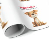 Geredde is mijn favoriete ras hond ontwerp cadeaupapier (Rol Hoek)