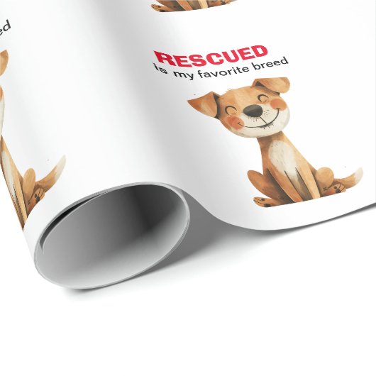 Geredde is mijn favoriete ras hond ontwerp cadeaupapier (Rol Hoek)