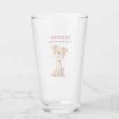Geredde is mijn favoriete ras hond ontwerp glas (Achterkant)