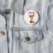 Geredde is mijn favoriete ras hond ontwerp ronde button 5,7 cm (In situ)