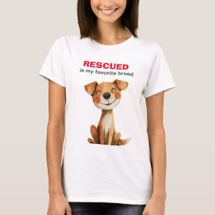 Geredde is mijn favoriete ras hond ontwerp t-shirt