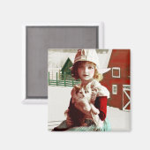 geredde schuur Kat magneet (Voorkant / Achterkant)