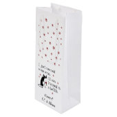 Geredde wat wijn grappig citaat kat wijn cadeautas (Voorkant Gekanteld)