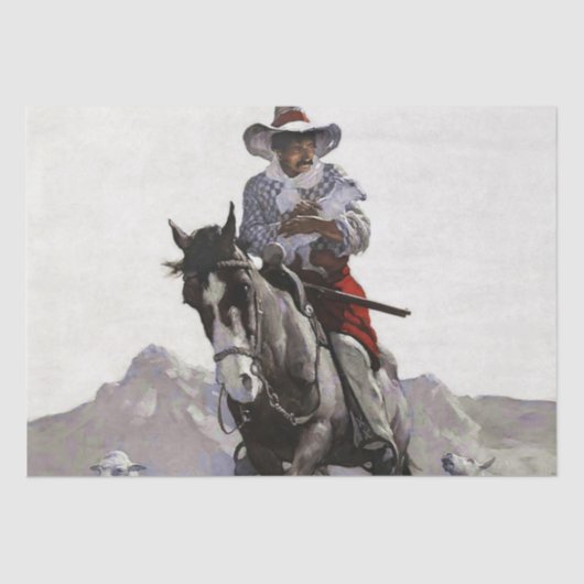 Geredde Westerse Kunst door NC Wyeth Tissuepapier (Voorkant)