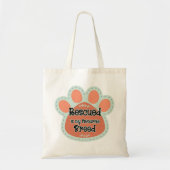 Geredderd Is Mijn Favoriete Ras Hond Pootafdruk Tote Bag (Voorkant)