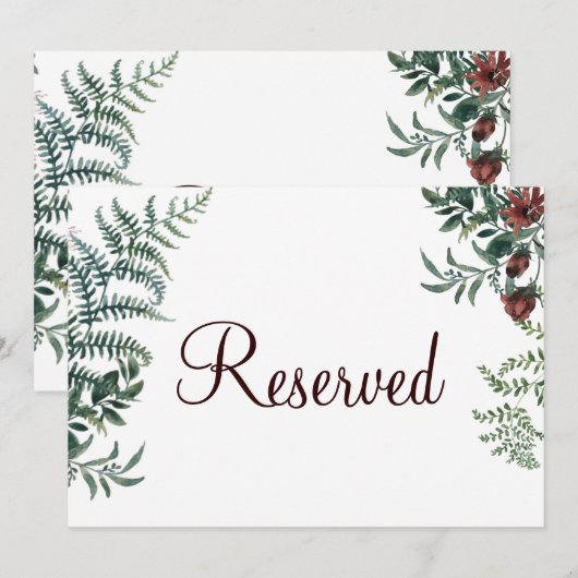 Gereduceerd bord kaart (Voorkant / Achterkant)