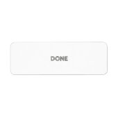 Gereed Etiket (Voorkant)