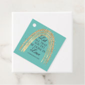 Gereed in Love Gold Rainbow Bedankjes Labels (In situ)