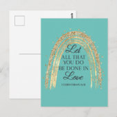Gereed in Love Gold Rainbow Briefkaart (Voorkant / Achterkant)