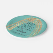 Gereed in Love Gold Rainbow Papieren Bordje (Gekanteld)