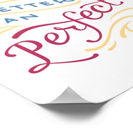 Gereed is beter dan perfect kleurenposter poster (Hoek)